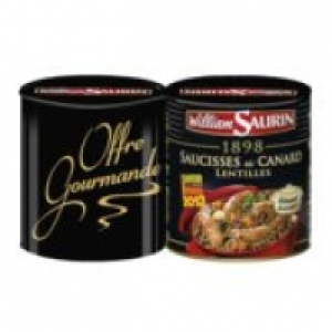 WILLIAM SAURIN Saucisses au Canard Lentilles 2x840g