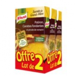 KNORR Soupe Potiron et Carottes Fondantes 2 x 1 L