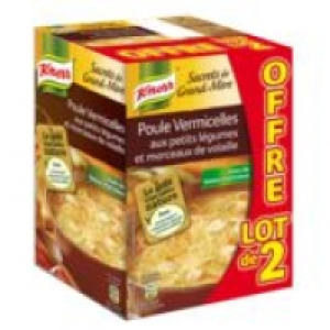 KNORR Soupe Poule Vermicelles 2 x 1 L