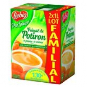 LIEBIG Velout&eacute; de Potiron PurSoup 2 x 1 L