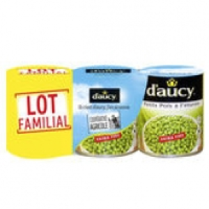 DAUCY Petits Pois &agrave; l&eacute;tuv&eacute;e x3 1,680kg