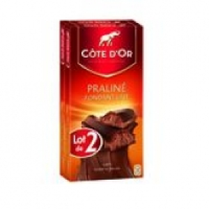 COTE DOR Chocolat Lait pralin&eacute; fondant 2x200g