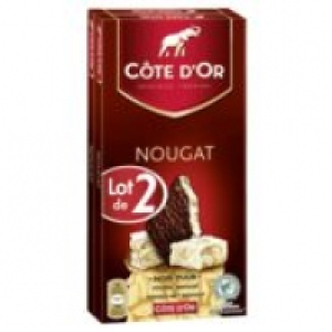 COTE DOR Chocolat noir nougat 2x130g