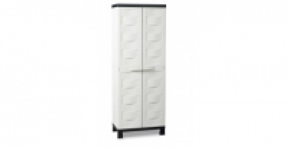 Armoire 2 portes 3 etagères Amibition Line S Toomax gris/noir