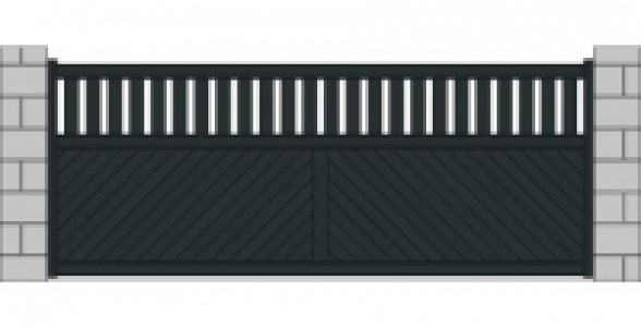 Portail coulissant aluminium Plaisance 3,5 m gris