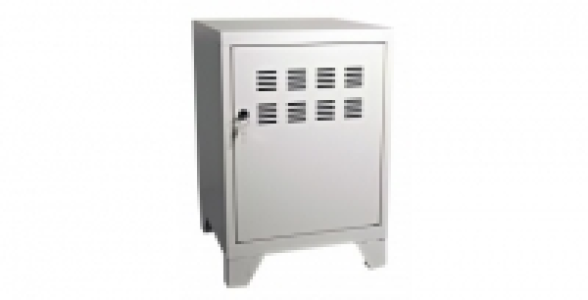 Rangement porte blanc sur pieds + 1 étagère