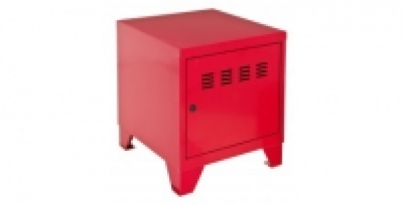 Mini commode 1 porte rouge livrée avec 4 pieds