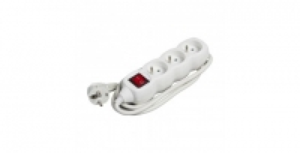 Bloc 3 prises avec interrupteur blanc BRICELEC