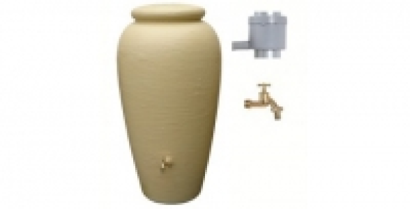 Cuve de r&eacute;cup&eacute;ration deau de pluie Amphore sable 300L. GARANTIA