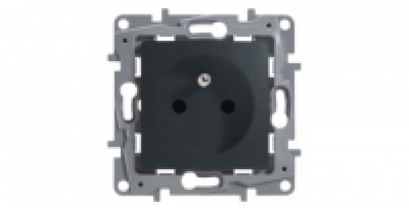 M&eacute;canisme prise 2 P&ocirc;les + terre couleur fonte LEGRAND Nilo&eacute;