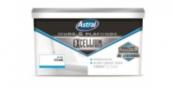 Peinture murs & plafonds blanc mat 2,5 L ASTRAL Excellium