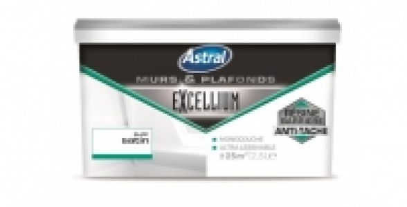 Peinture murs & plafonds blanc satin 2,5 L ASTRAL Excellium
