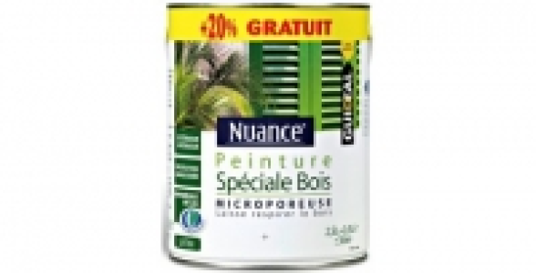 Peinture bois microporeuse 2,5 L + 20% gratuit NUANCE