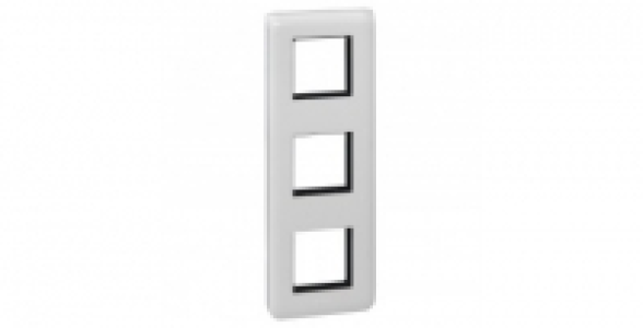 Plaque et support &agrave; vis 3x2 modules vertical blanc LEGRAND Mosaic