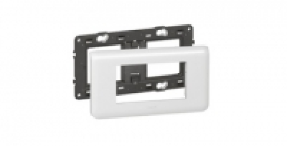 Plaque horizontale et support &agrave; vis 4 modules blanc LEGRAND Mosaic 7.90&nbsp;&euro;