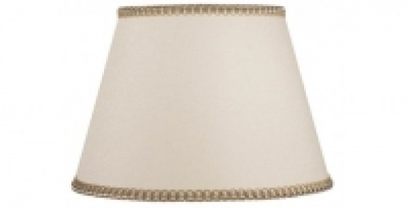 Abat jour conique fixation haute diamètre 14 cm gazelle ivoire COREP