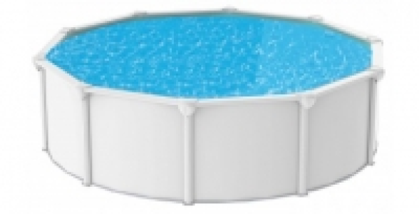Piscine acier blanche Ø 5,80 x h. 1,32 m ABAK Osmose
