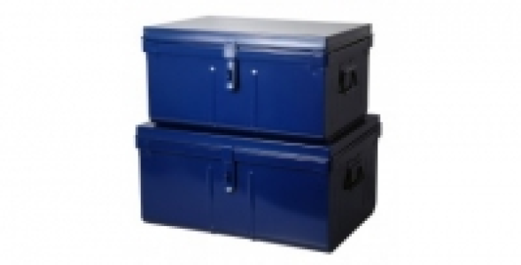 Ensemble 2 coffres Habitat bleu marine