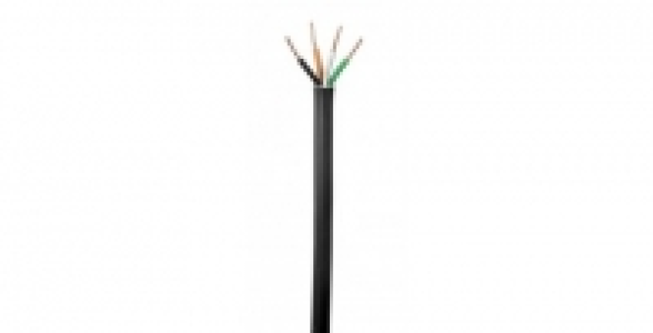 Câble électrique noir à la coupe U1000 R2V 4G 2,5mm² NEXANS