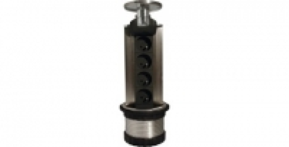 Bloc escamotable 4 PRISES 16 A + BLU LED CAP OTIO