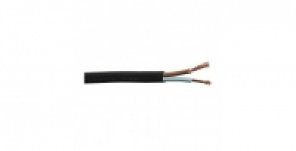 Câble électrique H03VVH-2F noir 2x0,75mm² 5m BRICELEC