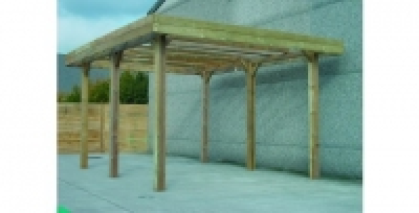 Carport à toit plat 9 m² hauteur 4,2 m