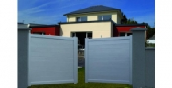 Portillon aluminium Chevilly 1 m gris