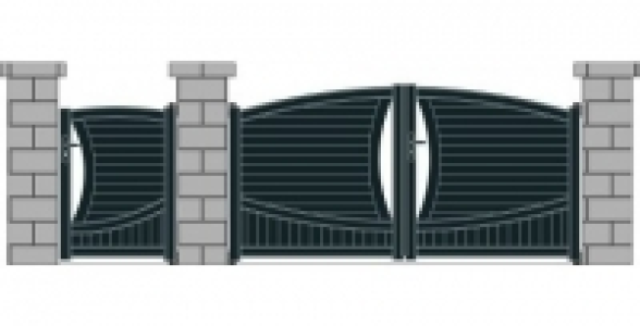 Portillon aluminium Grenelle 1 m gris