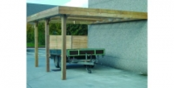Carport adossable à toit plat 20 m² hauteur 4,2 m