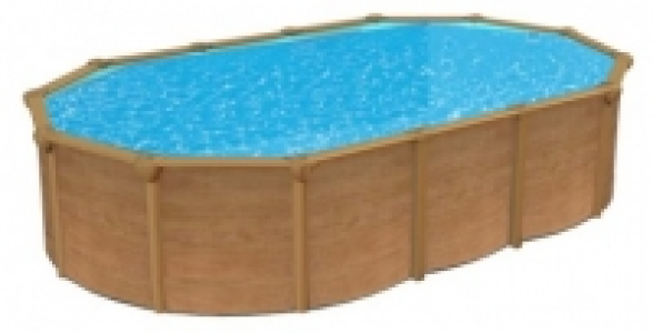Piscine m&eacute;tal hors sol aspect Bois Osmose 5,15 x 3,90 X 1,32 m