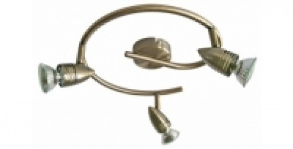 Plafonnier spirale laiton 3 spots PERFECTLINE