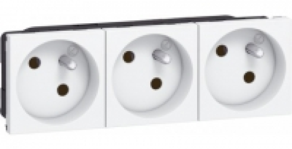 Triple prise 2 P+T horizontal à composer blanc LEGRAND Mosaic 18.60 €