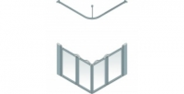 Paroi de douche Option E silver 1200x800mm DLP Polycarbonate (droite)