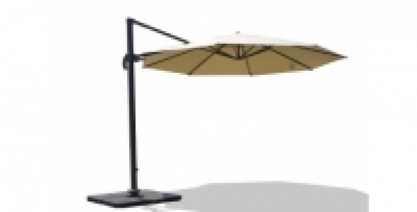 Parasol rond déporté taupe Ø 4 m modèle Calvi
