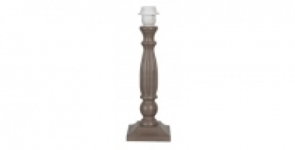 Luminaire pied bougeoir COREP Quatro base carrée en bois sculpté