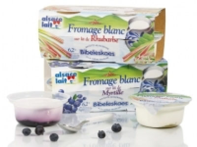 Fromage blanc sur lit de fruits bibeleskaes