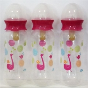 AUCHAN BABY Lot x 3 biberons en plastique 240ml