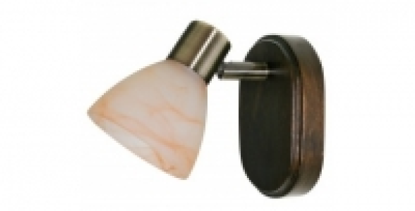 Spot 40 W couleur bois et verre ambré PERFECTLINE