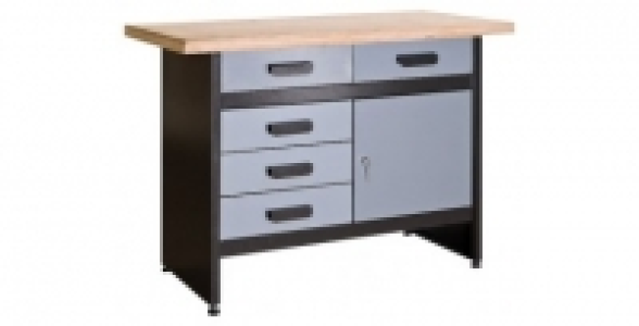 Etabli modulable 1,20m OUTIFRANCE plateau bois et bâti acier