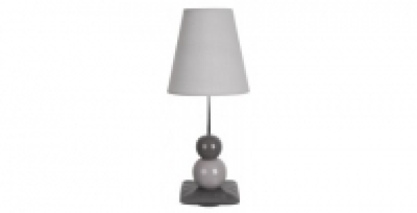 Lampe céramique brillante forme coussin PILLOW GM grise
