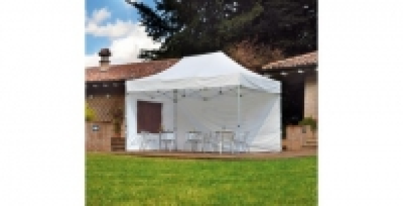 Tonnelle rectangulaire 3x4,5 m. toile blanche