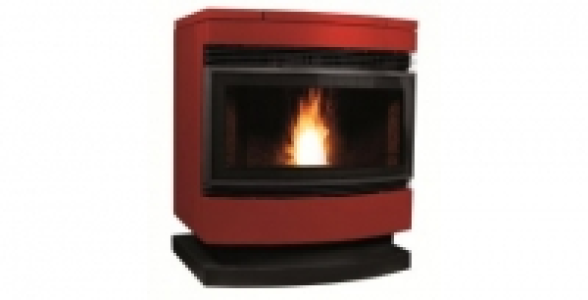 Poêle à granulés de bois ECOFOREST ECO III ss bouilleur acier bordeaux