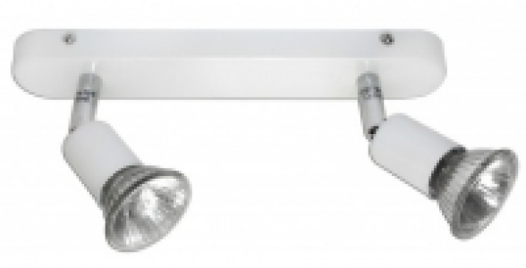 Réglette blanche 2 spots 50 W PERFECTLINE