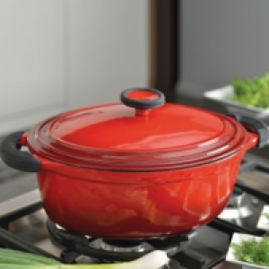 Aldi Master Kitchen® Cocotte en fonte émaillée rouge