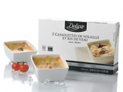 2 cassolettes de volaille et ris de veau sauce Madère1
