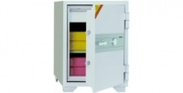 Armoire ignifuge cle double panneton protection supports papier 49 L