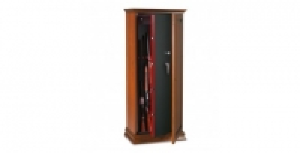 Armoire à fusils à cle double panneton en bois teinte noyer 218 L