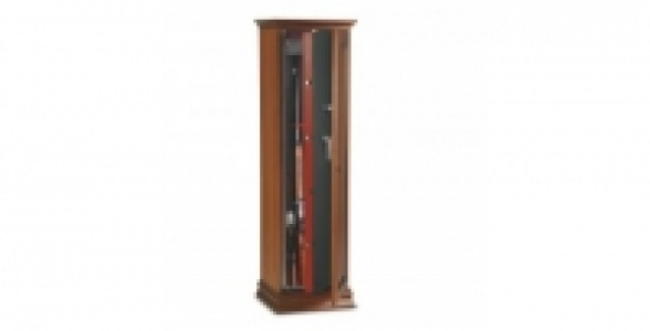 Armoire à fusils à cle double panneton en bois teinte noyer 119 L