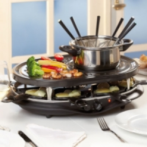 Aldi Quigg® Combiné 3 en 1 : raclette / pierre de cuisson / fondue