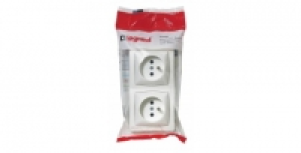Boitier Double Prise 2P+ T saillie LEGRAND gamme A.S.L blanc